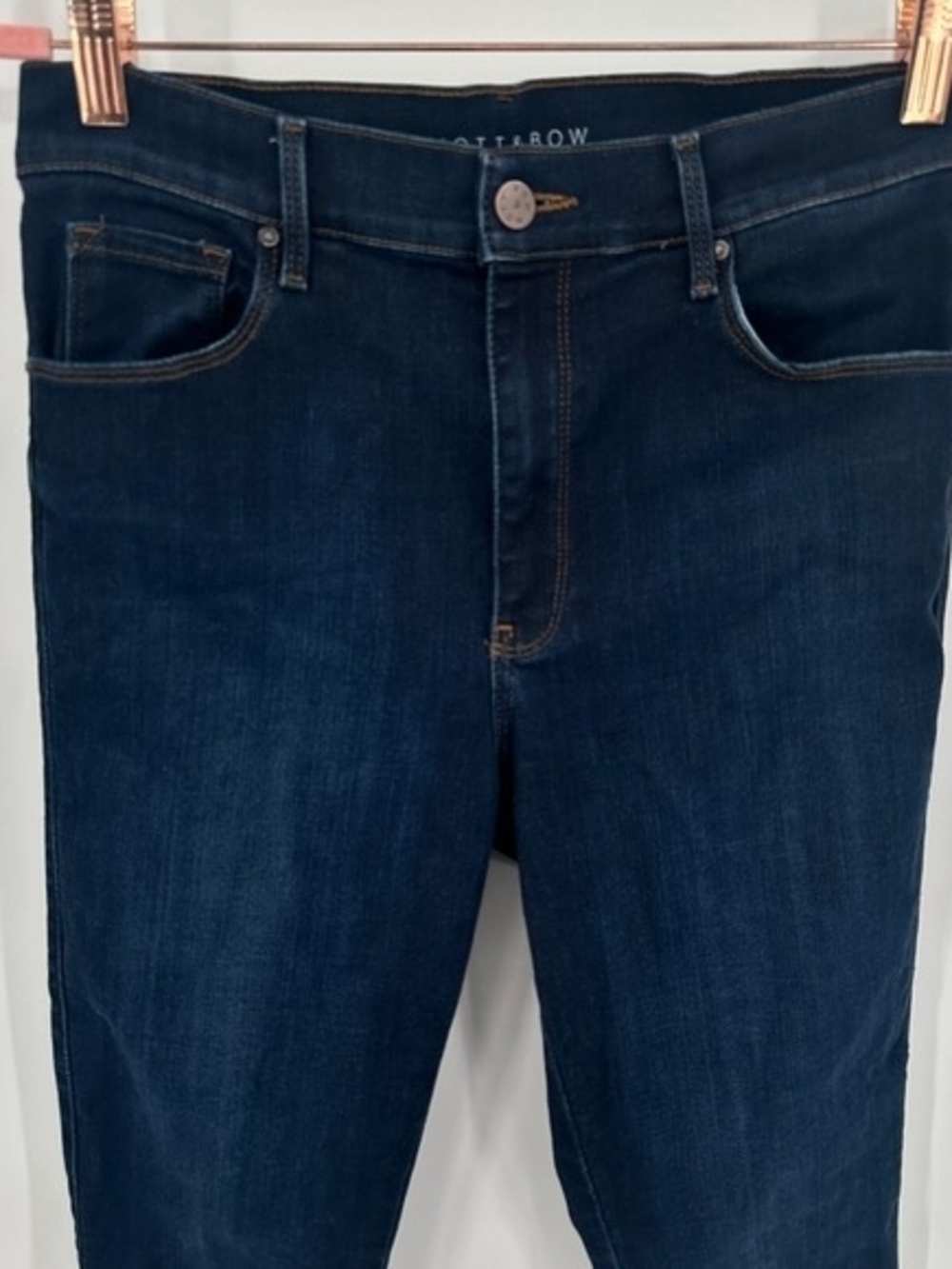 Dark Blue Women's Stretch High-Rise Jeans - Picture 3 of 4